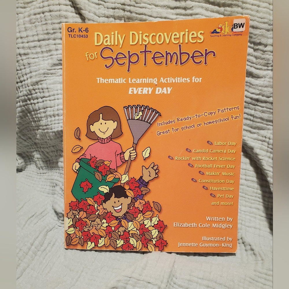 Daily discoveries for September thematic learning by Elizabeth Cole midgely